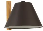 LAMPA PODŁOGOWA ZE STOLIKIEM CZARNA WOODMAN