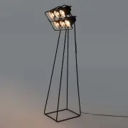 LAMPA PODŁOGOWA MULTILAMP CZARNA SELETTI