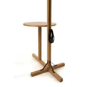 LAMPA PODŁOGOWA ZE STOLIKIEM BIAŁA WOODMAN