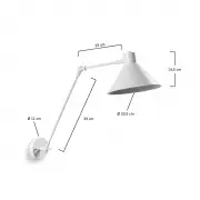 LAMPA ŚCIENNA DIONE BIAŁA KAVE HOME