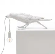 LAMPA STOŁOWA BIRD PLAYING BIAŁA SELETTI