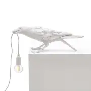 LAMPA STOŁOWA BIRD PLAYING BIAŁA SELETTI