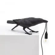 LAMPA STOŁOWA BIRD PLAYING CZARNA SELETTI