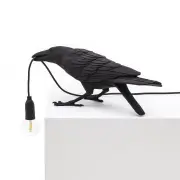 LAMPA STOŁOWA BIRD PLAYING CZARNA SELETTI