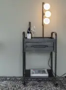 Lampa stołowa Monica szkło opalizowane White Label Living