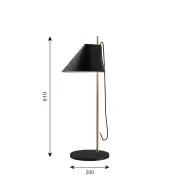 Lampa stołowa YUH czarna-mosiądz Louis Poulsen