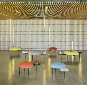 Ławka Meeting Point - metalowy stolik 90 cm Sancal