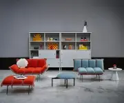 Ławka Meeting Point - metalowy stolik 90 cm Sancal