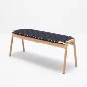 Ławka dębowa Klupa 120 cm czarna Gazzda