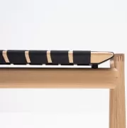 Ławka dębowa Klupa 160 cm czarna Gazzda