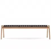 Ławka dębowa Klupa 160 cm czarna Gazzda