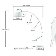 LAMPA PODŁOGOWA LEE BIAŁA KAVE HOME