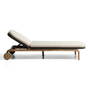 Leżak ogrodowy Alipa ciemnoszary kave home