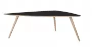 Stolik kawowy Orban 120 cm czarny laminat fenix jasny dąb
