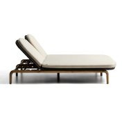 Podwójny leżak ogrodowy Alipa ciemnoszary kave home