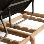 Podwójny leżak ogrodowy Alipa ciemnoszary kave home