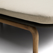 Podwójny leżak ogrodowy Alipa ciemnoszary kave home