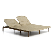 Podwójny leżak ogrodowy Alipa ecru kave home