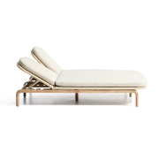 Podwójny leżak ogrodowy Alipa ecru kave home