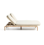 Podwójny leżak ogrodowy Alipa ecru kave home