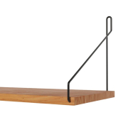 Półka Single 60 cm naturalny dąb - czarne wsporniki Frama