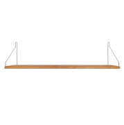 Półka Single 80 cm naturalny dąb - stalowe wsporniki Frama