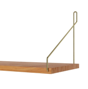 Półka Single 60 cm naturalny dąb - mosiężne wsporniki Frama