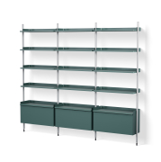 Regał modułowy Pier System 123 niebieski - anodowane aluminium HAY