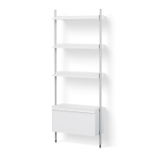 Regał modułowy Pier System 131 biały - anodowane aluminium HAY