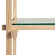 Regał Woody Low dąb bielony - szkło transparentne HAY