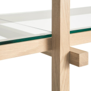 Regał Woody Low dąb bielony - szkło transparentne HAY