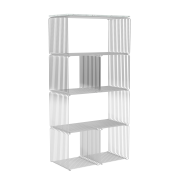 Regał modułowy Panton Wire chromowany z marmurową półką Montana