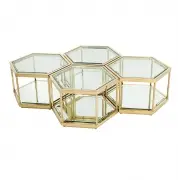 STOLIK KAWOWY SAX SET OF 4 GOLD EICHHOLTZ