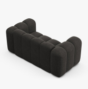 Sofa 2-osobowa Lupine ciemnoszary szenil Micadoni