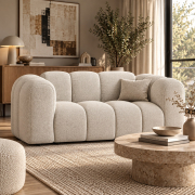 Sofa 2-osobowa Lupine jasnobeżowy szenil Micadoni
