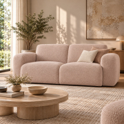 Sofa 2-osobowa Molino różowa Micadoni