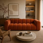 Sofa 3-osobowa Lupine ceglasty welur Micadoni