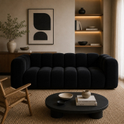 Sofa 3-osobowa Lupine czarny welur Micadoni
