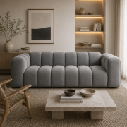 Sofa 3-osobowa Lupine szary welur Micadoni