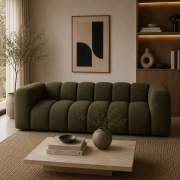 Sofa 3-osobowa Lupine zielony szenil Micadoni