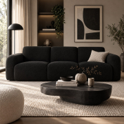 Sofa 3-osobowa Molino czarna Micadoni