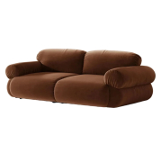 Sofa 3-osobowa Ophelia brązowy welur Micadoni