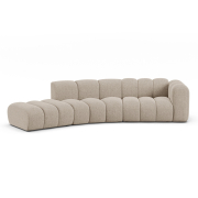 Sofa 5-osobowa Lupine ciemnobeżowy szenil Micadoni