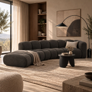 Sofa 5-osobowa Lupine ciemnoszary szenil Micadoni