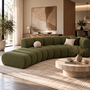 Sofa 5-osobowa Lupine zielony szenil Micadoni