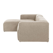 Sofa Blok 3 osobowa z lewym szezlongiem beżowa Kave Home