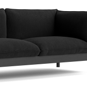 Sofa Arbour 2 os. Re-wool 198 - czarny lakierowany buk HAY