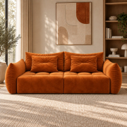 Sofa Bloom 3-osobowa terakotowy welur Micadoni
