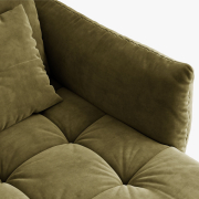 Sofa Bloom 3-osobowa zielony welur Micadoni