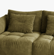Sofa Bloom 3-osobowa zielony welur Micadoni